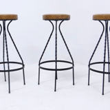 Footswith e.g. wrought iron feet and 60s vinyl seating