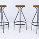 Footswith e.g. wrought iron feet and 60s vinyl seating