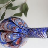 Murano vase, blue and red