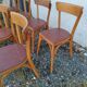 Set of  8 chairs bistro bar kitchen wood