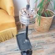 Vintage standing ashtray with tablet and 50s magazine door