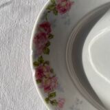 Set of 2 Limoge porcelain dishes, floral pattern.