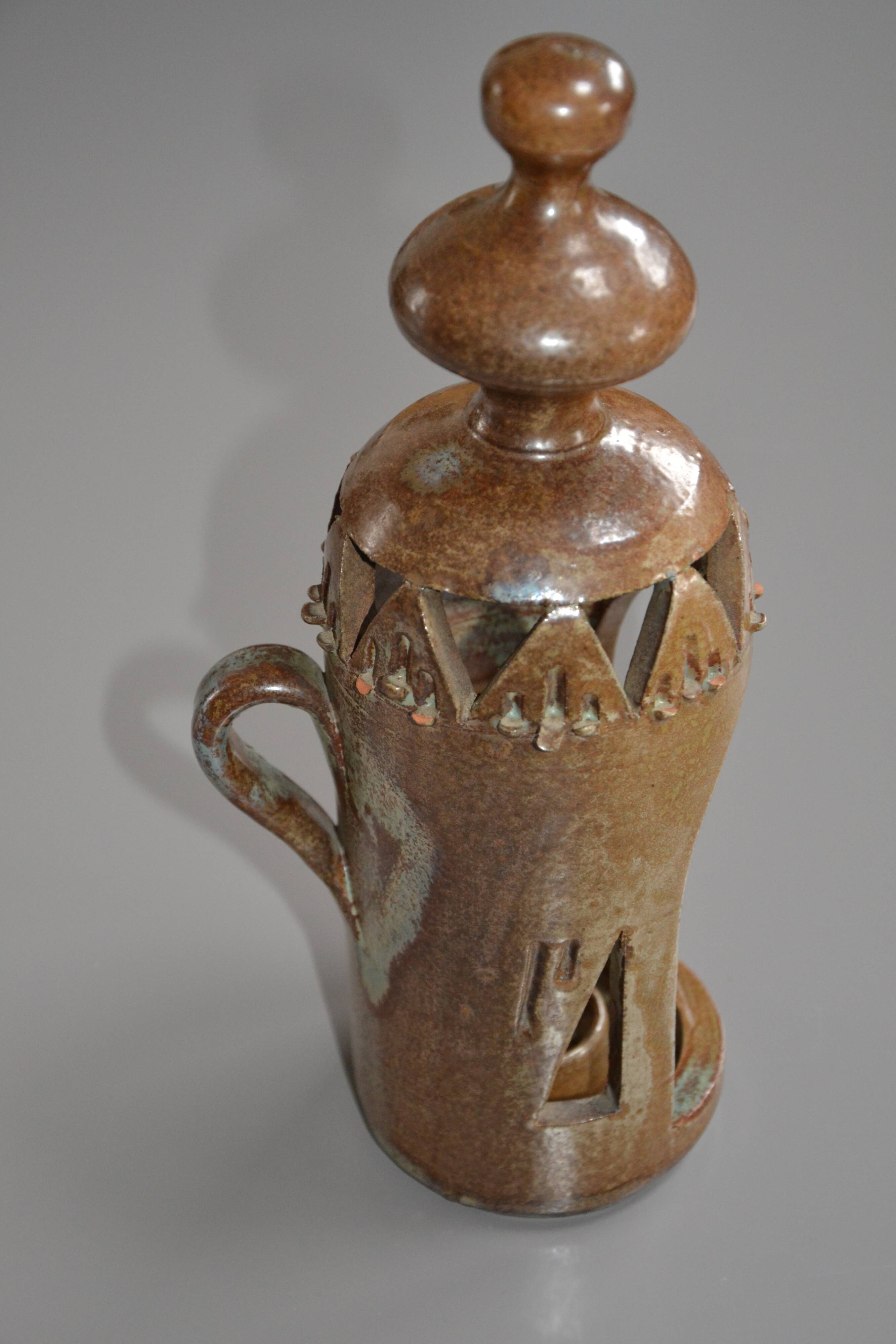 Stoneware photophore "the Cyclades" 1970s