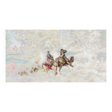 Grande tapisserie, scène de chasse à courre, XXe