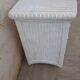 Commode blanche rotin osier incurvé