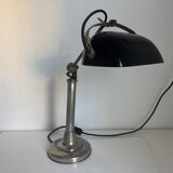 Lampe vintage 1930 Pirouett Art Déco opaline noire - 45 cm