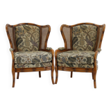 1960s Pair of Rattan Armchairs , Italy