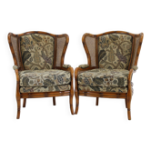 Paire de fauteuils en rotin des années 1960, Italie