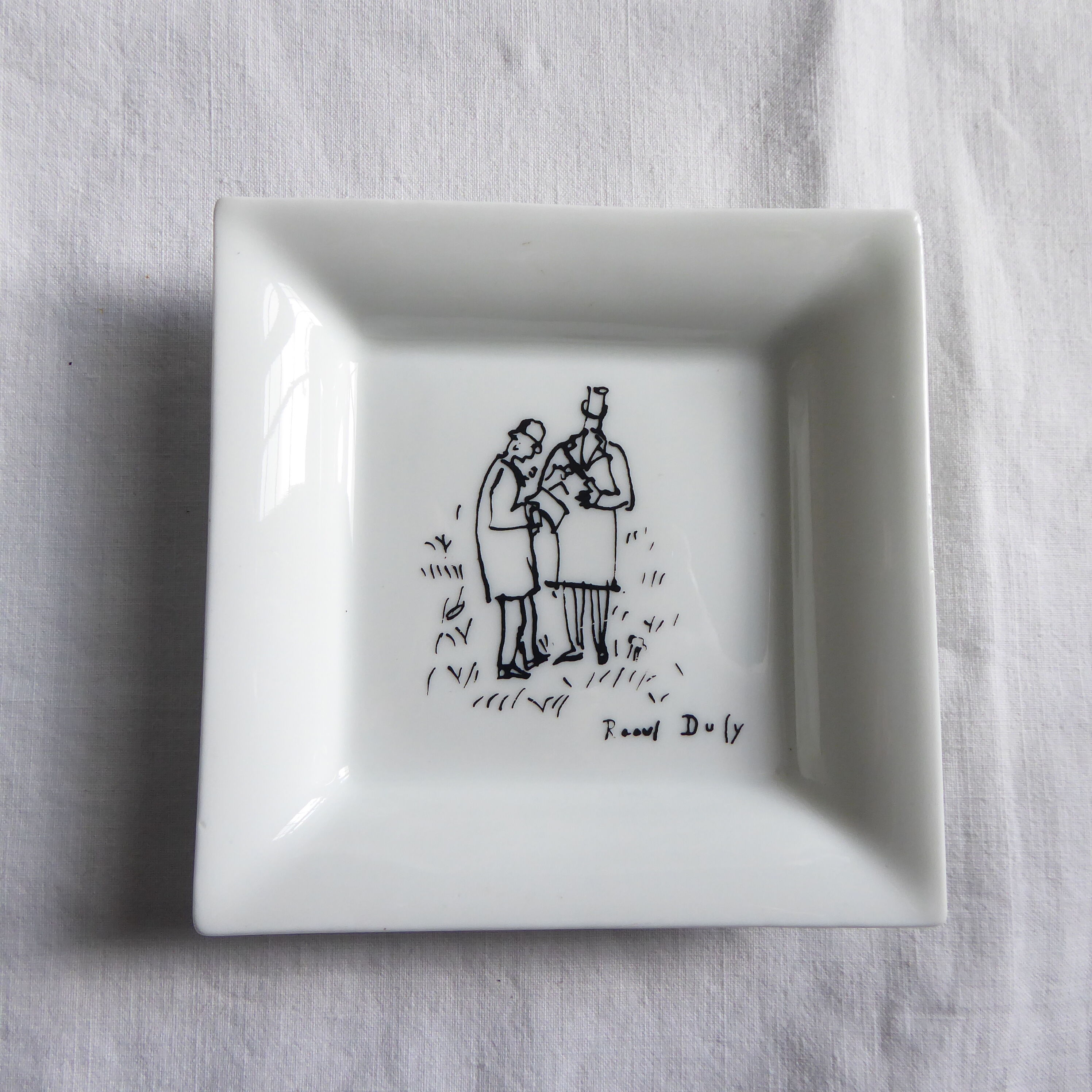Empty cup Limoges porcelain pocket after Raoul Duffy