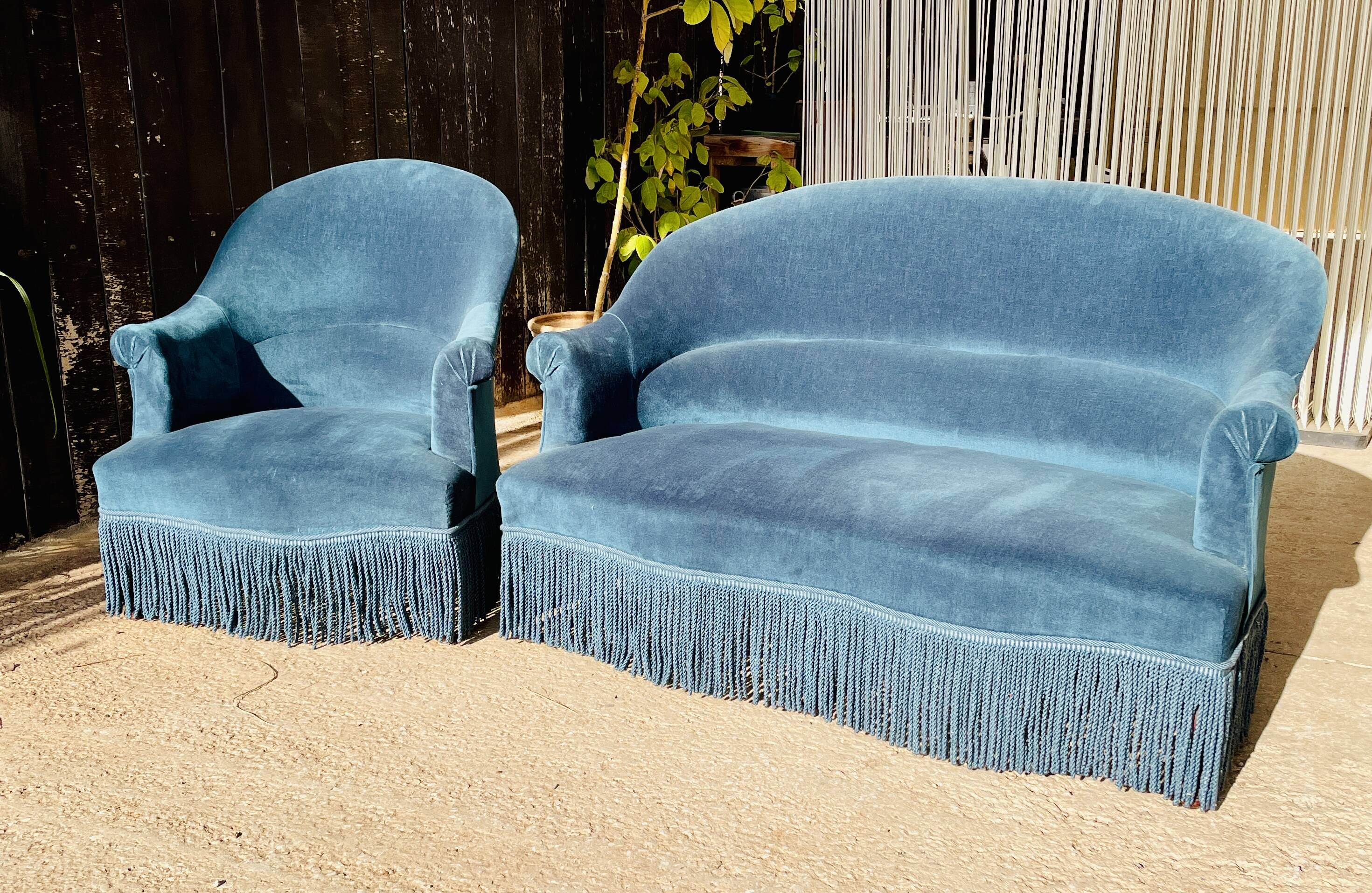 Bench and toad armchair