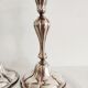 Pair of silver metal candlesticks