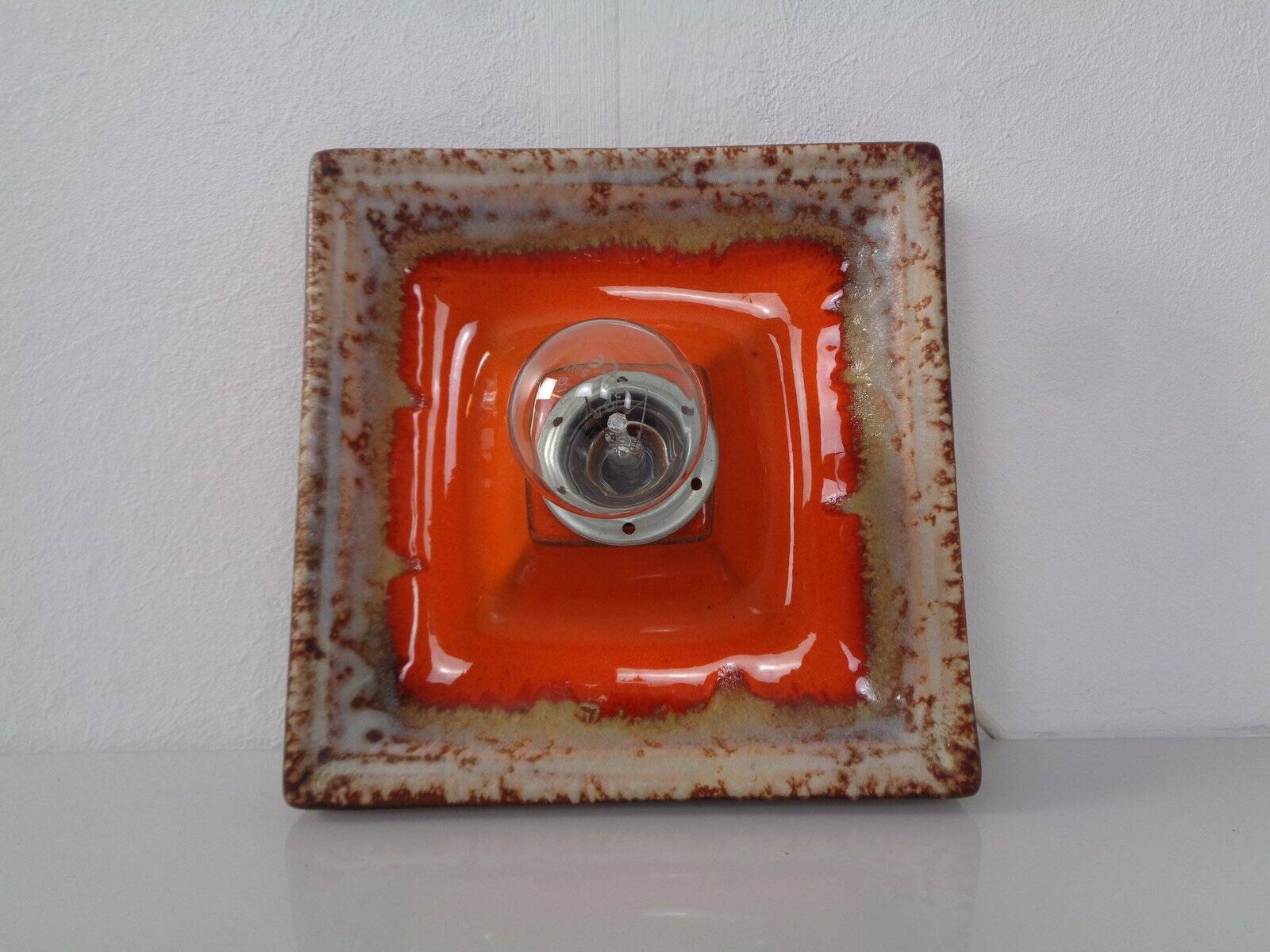 Pop Art Ceramic Wall Lamp, Germany, 1970s