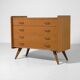Commode scandinave pieds compas - Vintage 1960