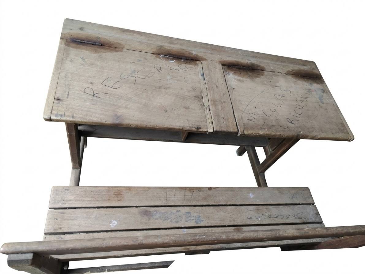 School desk for 2 with bench