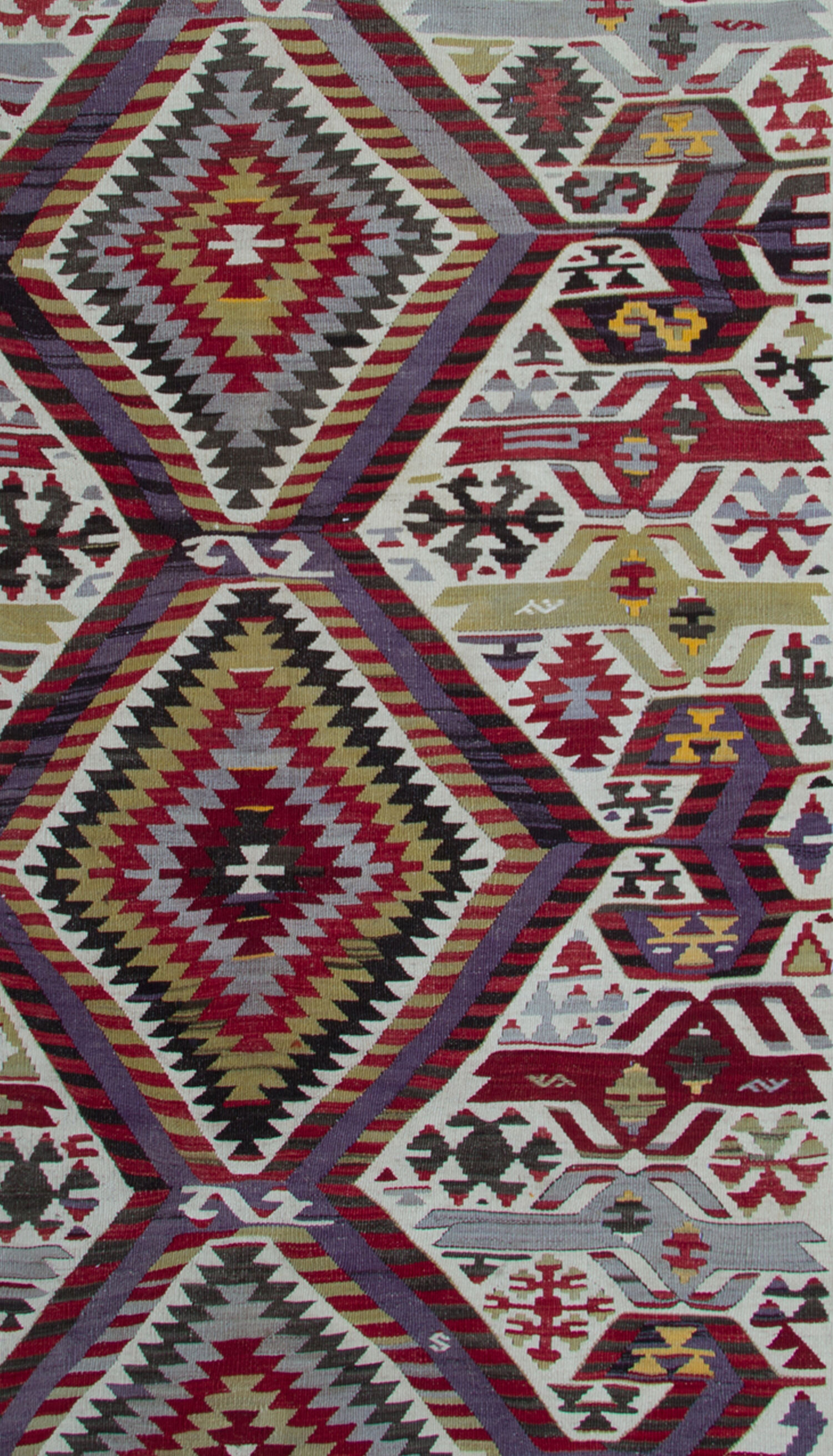 Vintage handmade turkish wool rug 156 x 312 cm