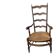 Antique ladderback chair, very high backrest, rush seat.