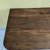 Large walnut desk with turned legs