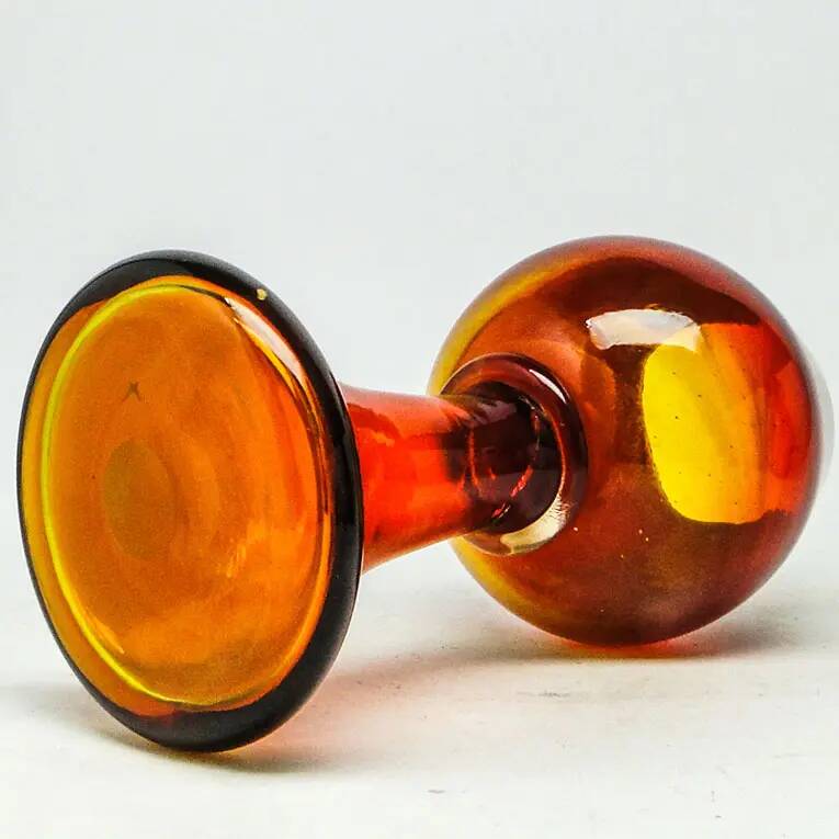 Mid-century modern vase, multicolour glass, designed by J. Słuczan-Orkusz, Poland, 1970s