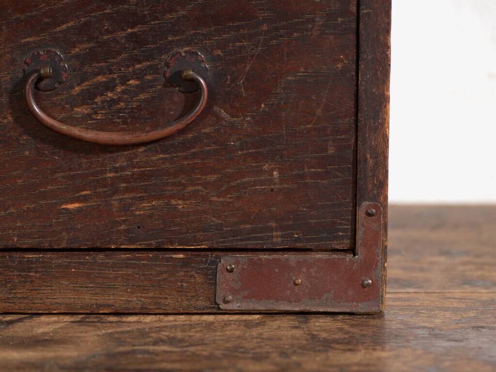 Small antique Japanese desk cabinet with three drawers – Meiji / Taishō period (c. 1890-1926)