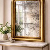 Antique Louis-Philippe mirror "Philomène" gold leaf