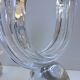 Pair large candlesticks crystal candlesticks cristallerie de lorraine