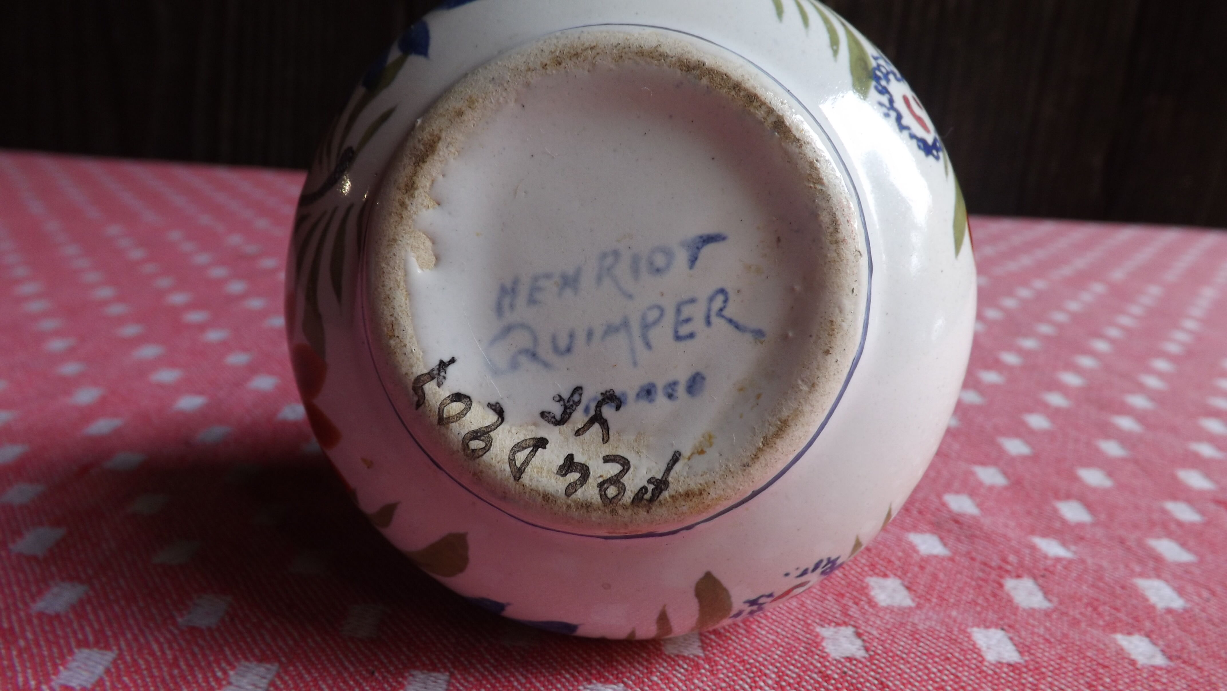 Quimper pitcher