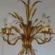 Lustre en métal doré épis de blé et feuillage