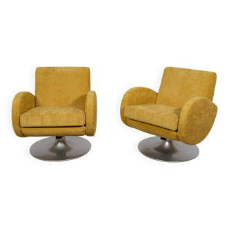 Fauteuils pivotants du milieu du siècle, Danemark, années 1960, lot de 2