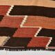 Tapis Kilim vintage, motif géométrique en zigzag dans des tons terreux et pastel