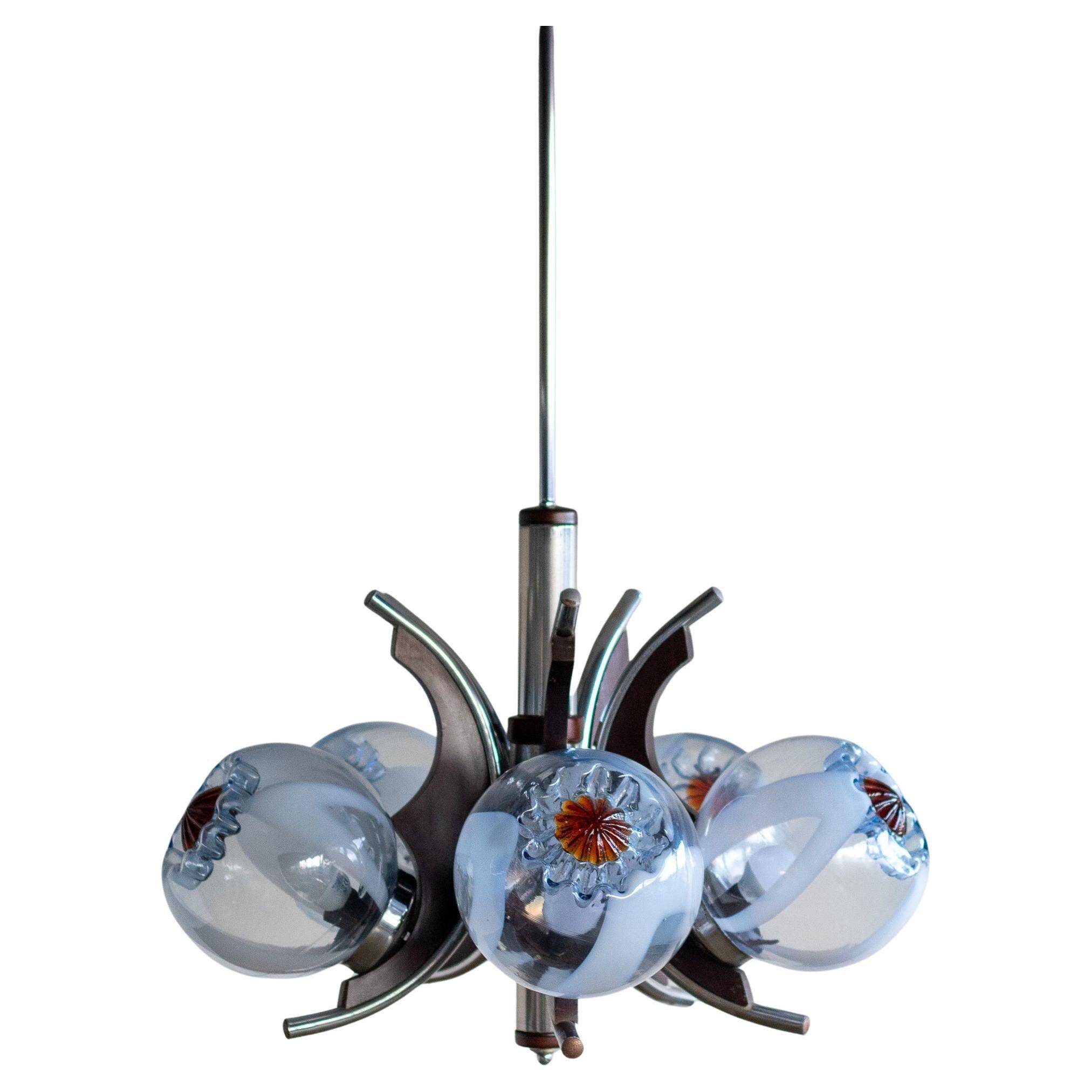 Murano glass chandelier by Mazzega, Italy, 1970