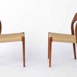 4 of 6 Niels Otto Møller Model 71 Chairs, 1960s Danish Mid Century Rosewood