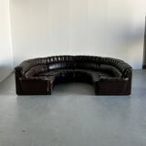 1970s West Germany Modular Seating Se Leather Sectional Snake Sofa