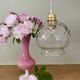 Vintage globe pendant light in transparent glass