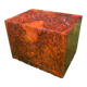 Cube en loupe de ronce