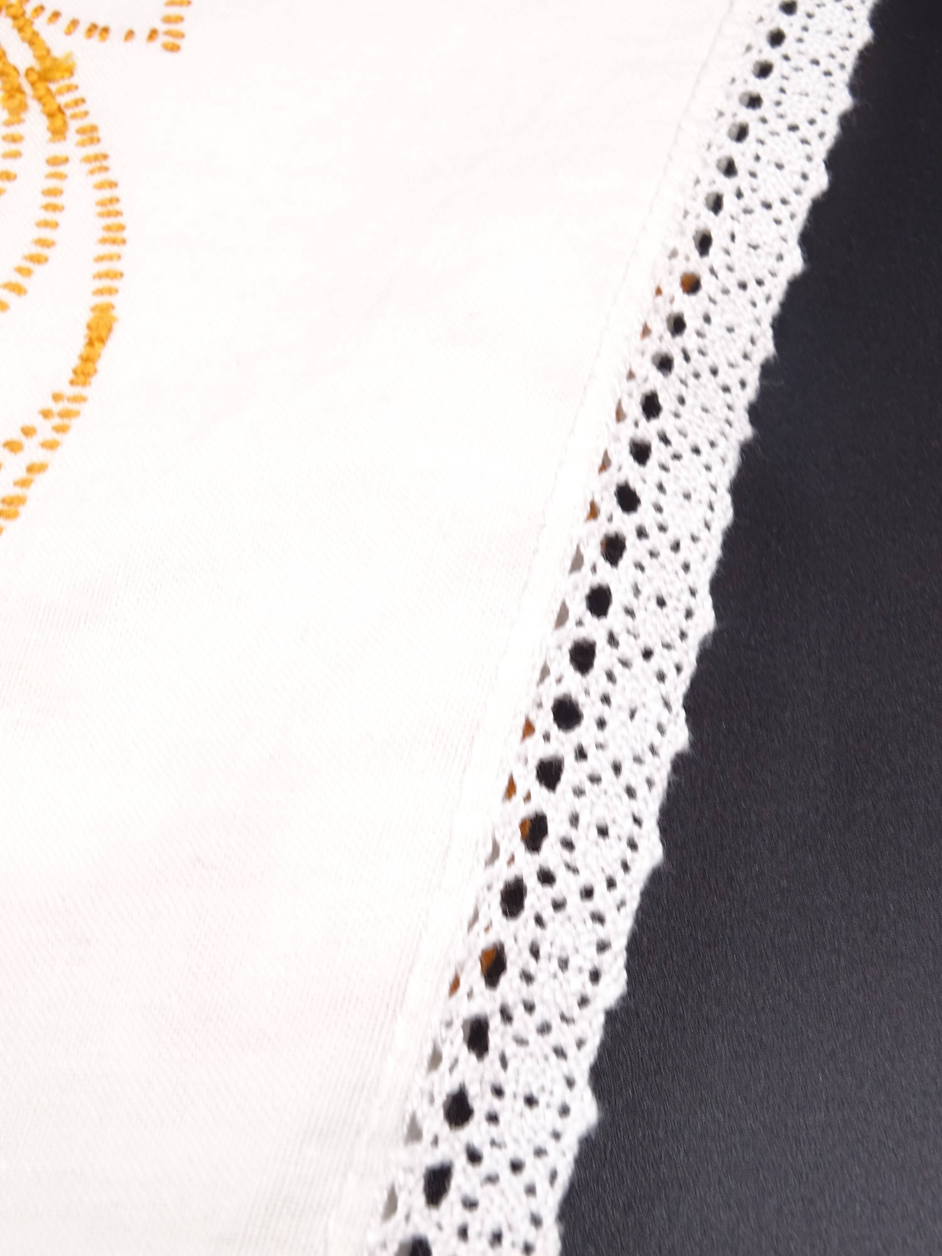 Doily or table path or center of table embroidered around 1970