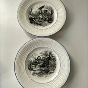 Complete set of 12 plates Digoin Sarreguemines – The 12 months (1900-1920)