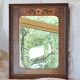 Vintage mirror with marquetry by cabinetmaker Paul Aumoine