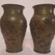Pair of Asian vases in bronze, late 19th century.