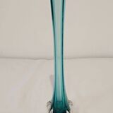 Blue colored glass soliflore vase