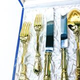 Prestige case for Odiot cutlery, solid silver and gold