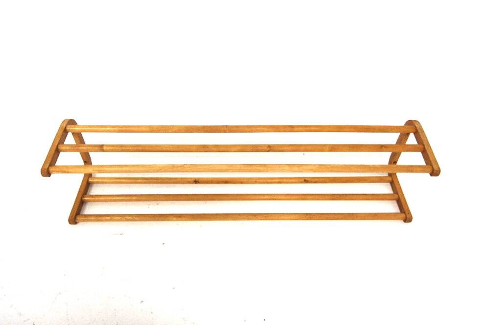 Scandinavian birch coat rack, Sweden, 1950