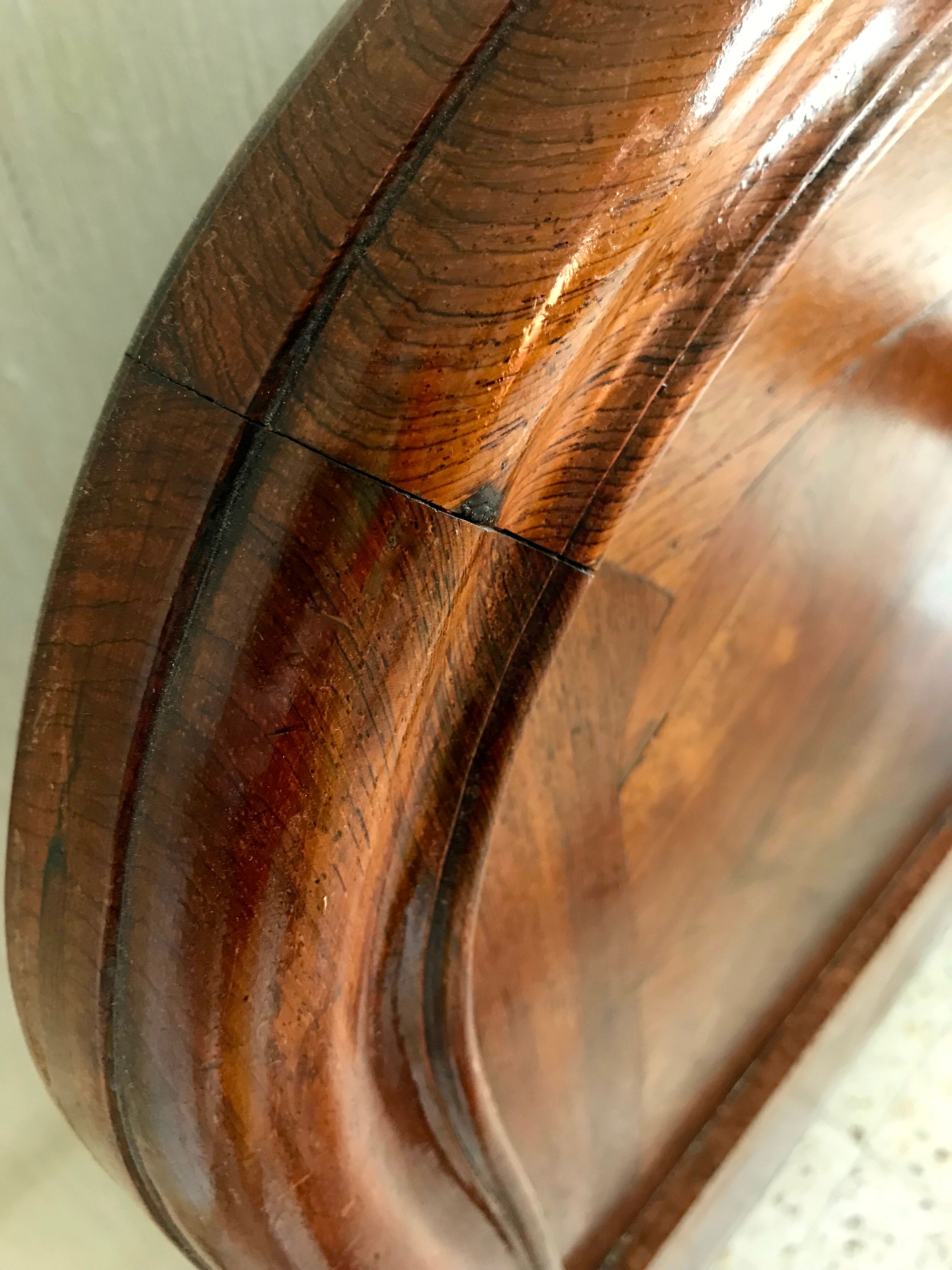 Old wooden bed nineteenth century rocaille style sign camus clermont ferrand