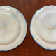2 plates faience of Moustiers - blue decoration in the taste of the eighteenth