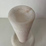 Vase soliflore en albâtre blanc