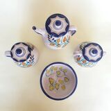 Tea set turned and hand painted 1970