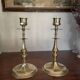 Pair of solid brass candle holders