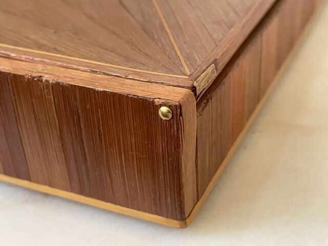 Art Deco straw marquetry box