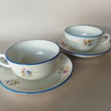 Two Salins earthenware lunch cups