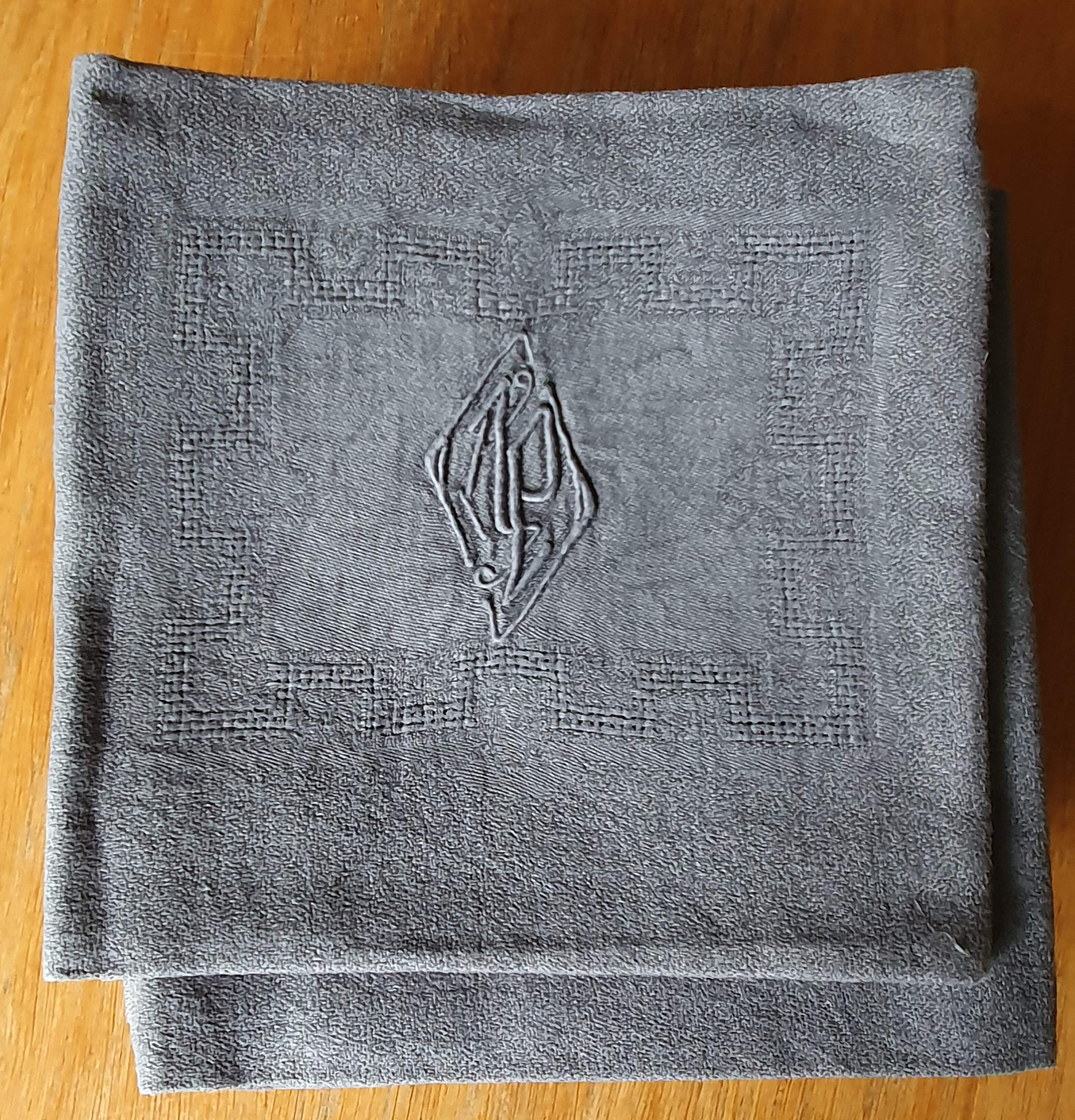 Set de 10 serviettes de table anciennes