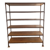 Shelf / bookcase in metal and solid wood
